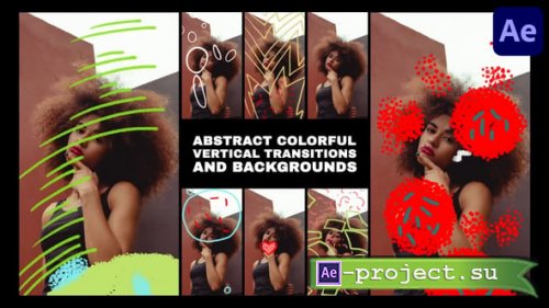 Videohive - Abstract Colorful Verical Transitions And Backgrounds | After Effects - 54813643