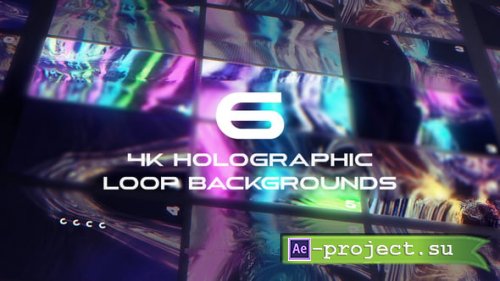 Videohive - 6 Holographic Background Pack - 54825919 - Project for After Effects