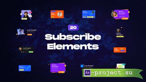 Videohive - Subscribe Elements - 54877072 - Project for After Effects