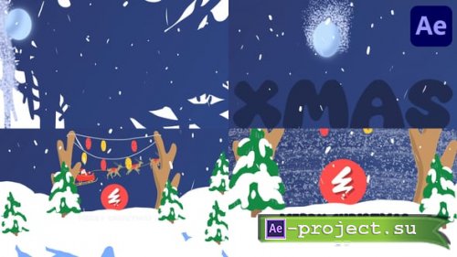 Videohive - Christmas Cartoon Santa Logo | After Effects - 54886440 - Project for After Effects