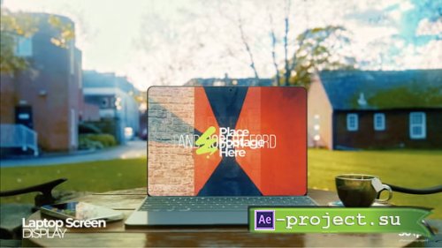 Videohive - Laptop Screen In The Lawn Mockup - 55001430 - Project for After Effects