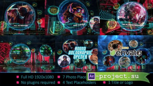 Videohive - Round Holographic Opener - 54981566 - Project for After Effects