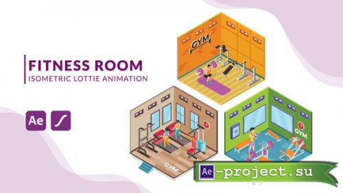 Videohive - Fitness Room Isometric Animation | After Effects - 54925016 - Project for After Effects