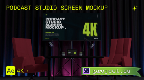 Videohive - Podcast Studio Screen Mockup - 54867759 - Project for After Effects