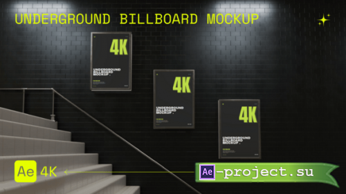 Videohive - Underground Billboard Mockup - 54798177 - Project for After Effects