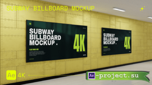 Videohive - Subway Billboard Mockup - 54991189 - Project for After Effects