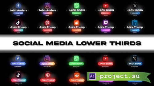 Videohive - Social Media Lower Thirds - 54996785 - Project for After Effects