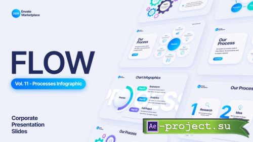 Videohive - Flow - Processes Infographic Scenes Pack - 54997394 - Project for After Effects