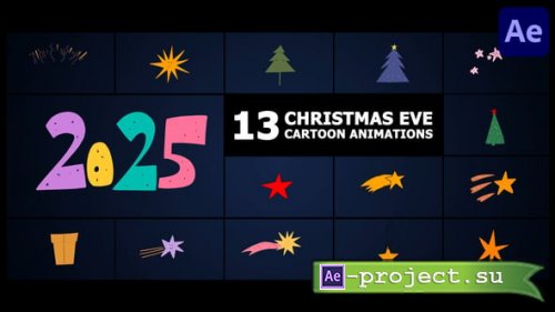 Videohive - Christmas Eve Cartoon Animations | After Effects - 55076809 - Project for After Effects