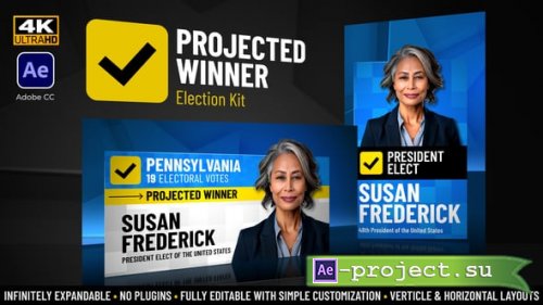 Videohive - Projected Winner Election Kit - 55152078 - Project for After Effects