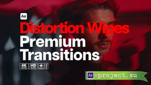 Videohive - Premium Transitions Distortion Wipes - 55133631 - Project for After Effects