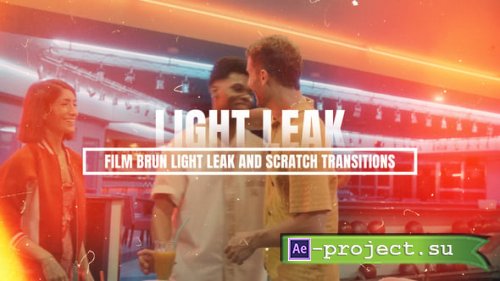 Videohive - Film Burn Light Leak And Scratch Transitions - 55082360 - Project for After Effects