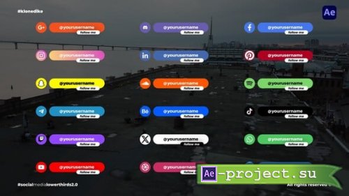 Videohive - Social Media Lower Thirds 2.0  AE - 55061721 - Project for After Effects