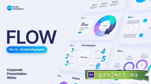 Videohive - Flow - Circles Infographic Scenes Pack - 55107915 - Project for After Effects