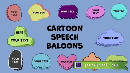 Videohive - Cartoon Speech Bubbles Pack - 55059856 - Project for After Effects