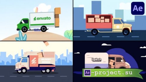 Delivery Service Truck Explainer for After Effects - 55129941 - Project for After Effects