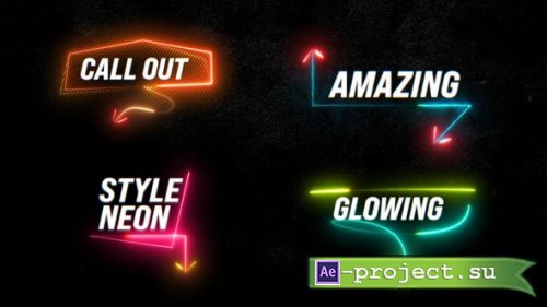 Videohive - Neon Text Animation Callout - 55025752 - Project for After Effects