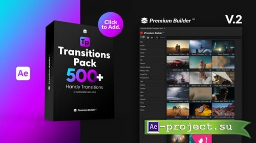 Videohive - Transitions Pack V2 - 42736354 - Project & Script for After Effects