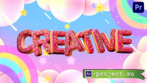 Videohive - Colorful Donut Letters Pack | PP - 55153060 - Premiere Pro Templates