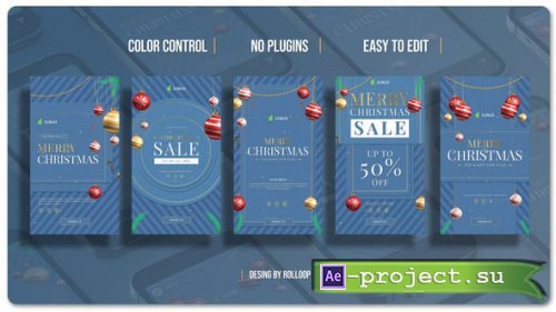 Videohive - Merry Christmas And Christmas Sale Stories V1 - 55122523 - Project for After Effects