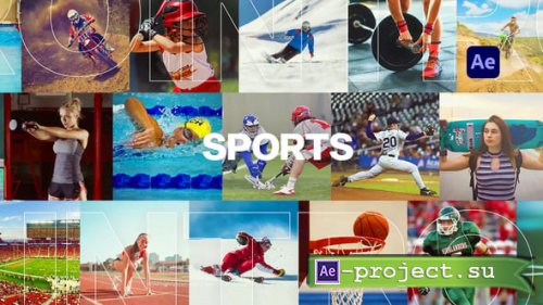 Videohive - Mosaic Sport Logo Intro - 55055005 - Project for After Effects