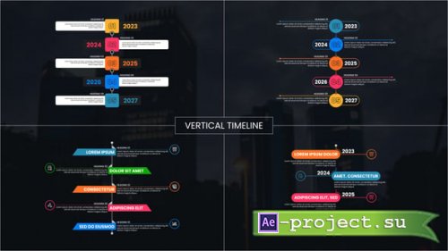 Videohive - Vertical Timeline - 55147478 - Project for After Effects