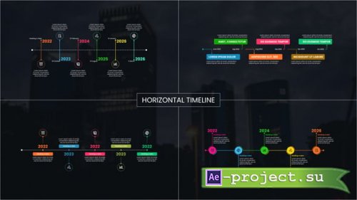 Videohive - Horizontal Timeline - 55155777 - Project for After Effects