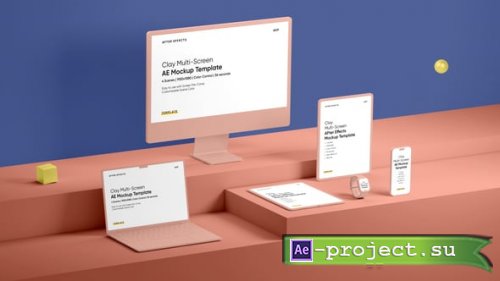 Videohive - Clay Devices Multi-Screen Mockup Template - 54973089 - Project for After Effects