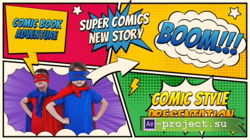 Videohive - Comics Style Multiscreen Opener - 55166876 - Project for After Effects