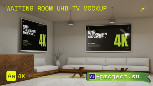 Videohive - Waiting Room UHD TV Mockup - 55166867 - Project for After Effects