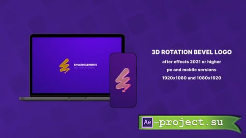 Videohive - After Effects 3D Rotation Bevel Logo for PC and Mobile - 55199531 - Project for After Effects