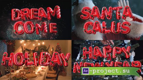 Videohive - Christmas 3D Typography Letters Pack - 55251836 - Project for After Effects