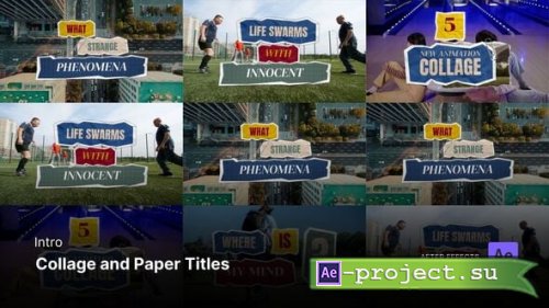 Videohive - Intro/Opening - Collage and Paper Titles After Effects Project Files - 55244327 - Project for After Effects