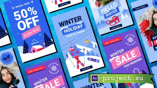 Videohive - Winter Frost Snow Instagram | Christmas Holidays Reels 1 - 55272502 - Project for After Effects