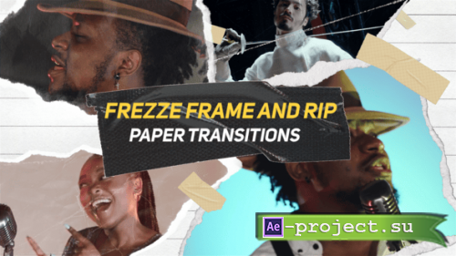 Videohive - Freeze Freme and Rip paper Transition - 55303949 - Project for After Effects