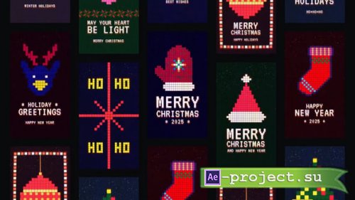 Videohive - Retro Pixel Christmas Stories - 55335128 - Project for After Effects