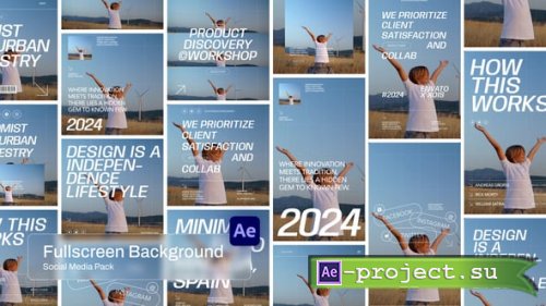 Videohive - Fullscreen Background Social Media Pack - 55351379 - Project for After Effects