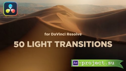 Videohive - 50 Light Leaks Transitions for DaVinci - 54717386 - DaVinci Resolve Templates