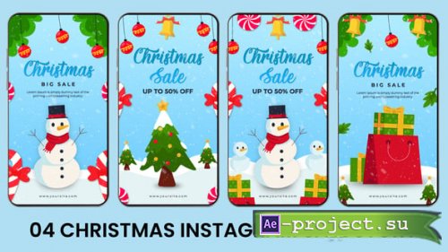 Videohive - Merry Christmas Sale Instagram Stories Template - 55359229 - Project for After Effects