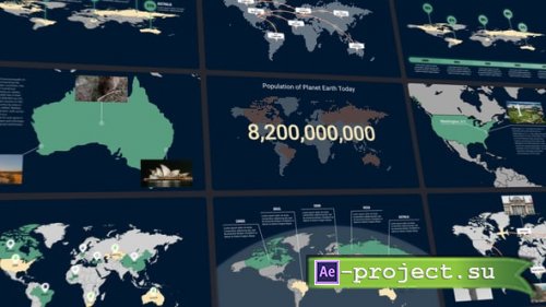 Videohive - Infographics Map - 55339318 - Project for After Effects