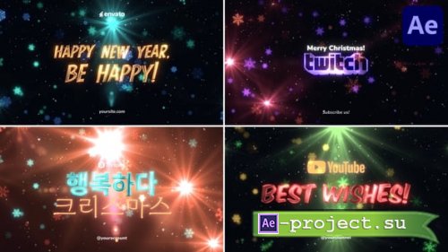 Videohive - Christmas And New Year Greetings Typography for After Effects - 55369181 - Project for After Effects