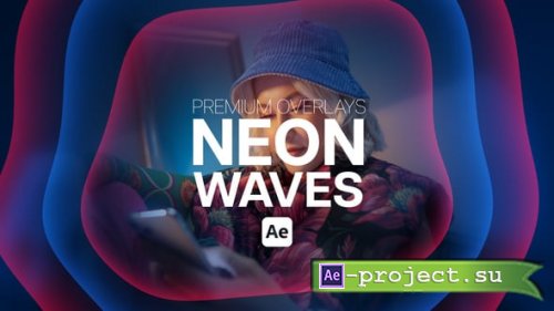 Videohive - Premium Overlays Neon Waves - 55362355 - Project for After Effects