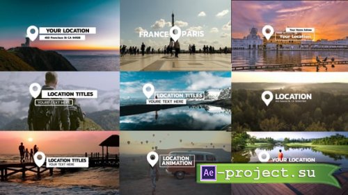 Videohive - Minimalistic Location Titles + RGB | After Effects - 55410059 - Project for After Effects