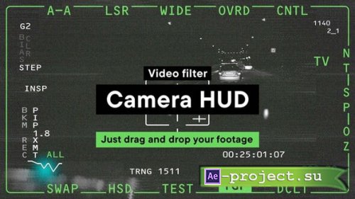  Videohive - Aerial Camera / Drone Target HUD Video Effect Template - 55465315 - Project for After Effects