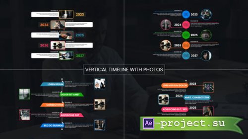 Videohive - Vertical Timeline With Photos - 55439054 - Project for After Effects