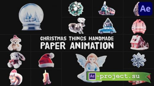 Videohive - Christmas Things Handmade Paper Animation for After Effects - 55443957 - Project for After Effects