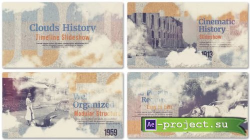 Videohive - Clouds History Timeline Slideshow - 55451370 - Project for After Effects