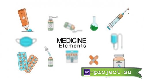 Videohive - Medicine Elements - 55451658 - Project for After Effects