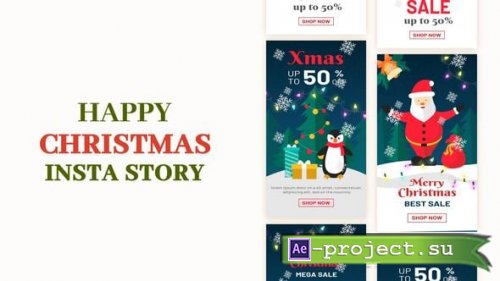 Videohive - Merry Christmas Instagram story - 55467712 - Project for After Effects