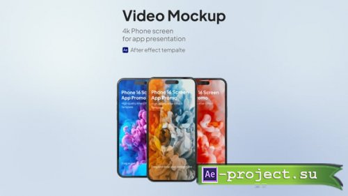 Videohive - Phone 16 Screen Video Mockup - App Promotion - 55490999 - Project for After Effects